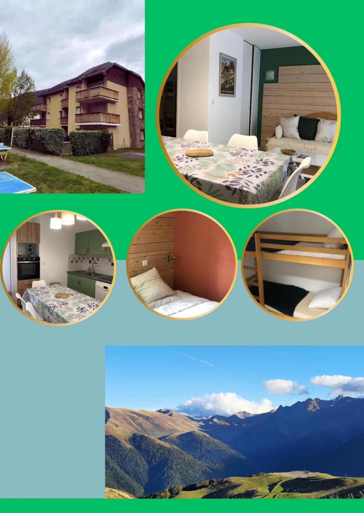 Appart T 3 Bagneres-De-Luchon Vue Montagne - Piscine Mi Juin Extérieur photo